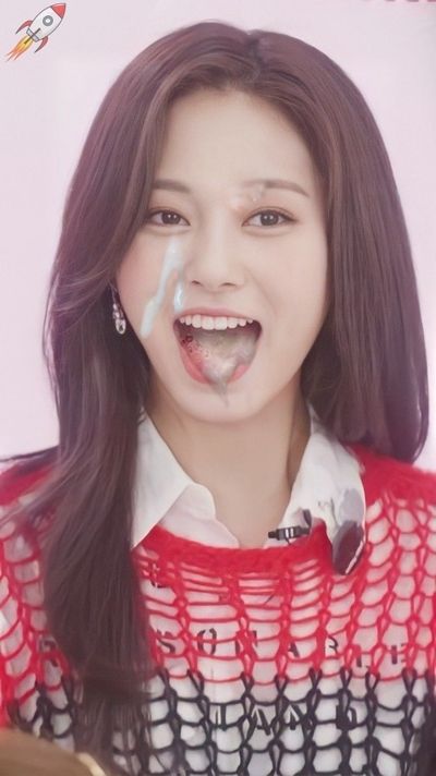 Tzuyu - cum on face